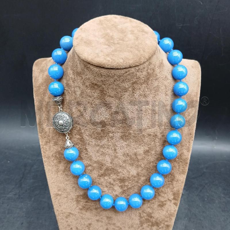 COLLANA PEITRE BLU DET CHIUSURA ARG  | Mercatino dell'Usato Roma garbatella 1
