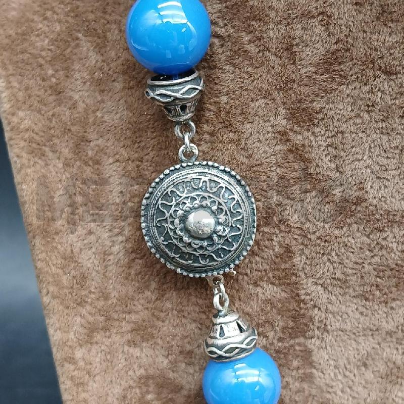 COLLANA PEITRE BLU DET CHIUSURA ARG  | Mercatino dell'Usato Roma garbatella 2