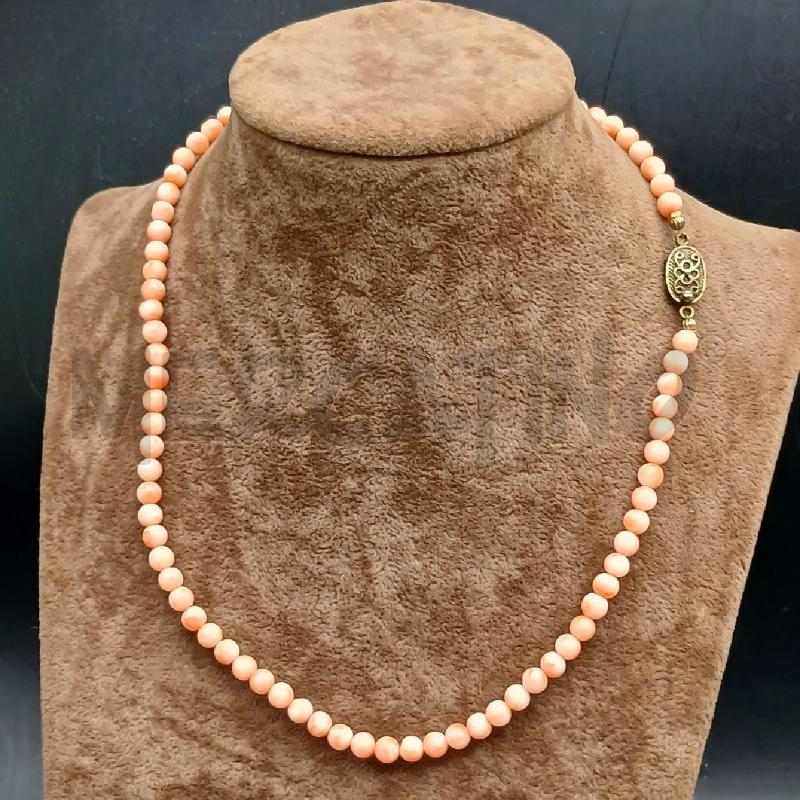 COLLANA PERLE ARANCIONE | Mercatino dell'Usato Roma garbatella 1