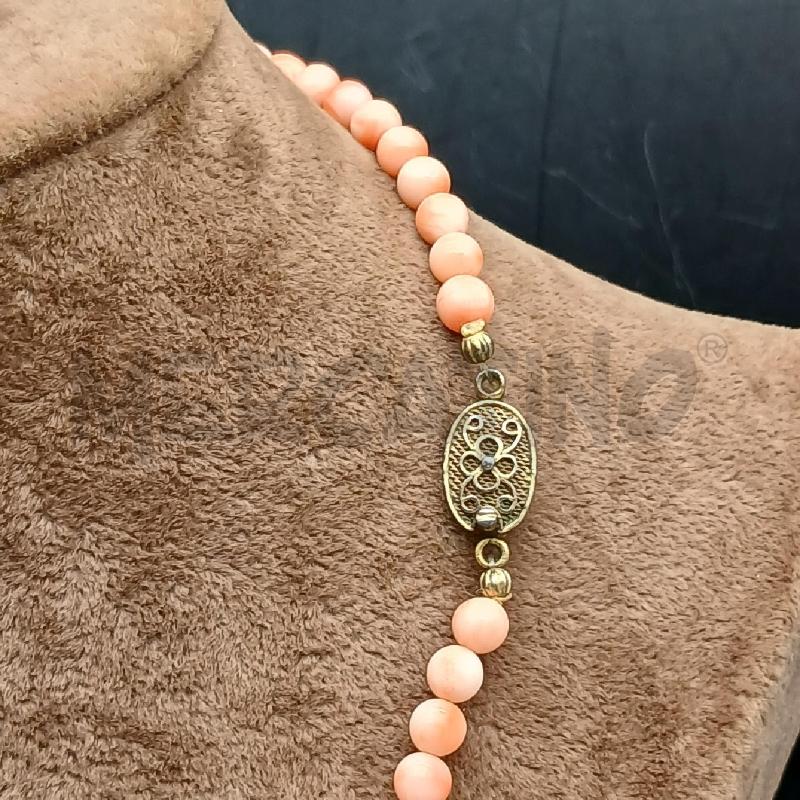 COLLANA PERLE ARANCIONE | Mercatino dell'Usato Roma garbatella 3