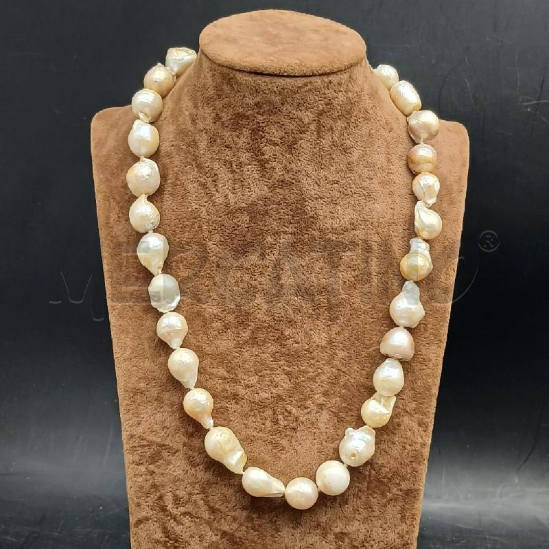 COLLANA PERLE ASIMMETRICHE CHIUSURA ARG | Mercatino dell'Usato Roma garbatella 1