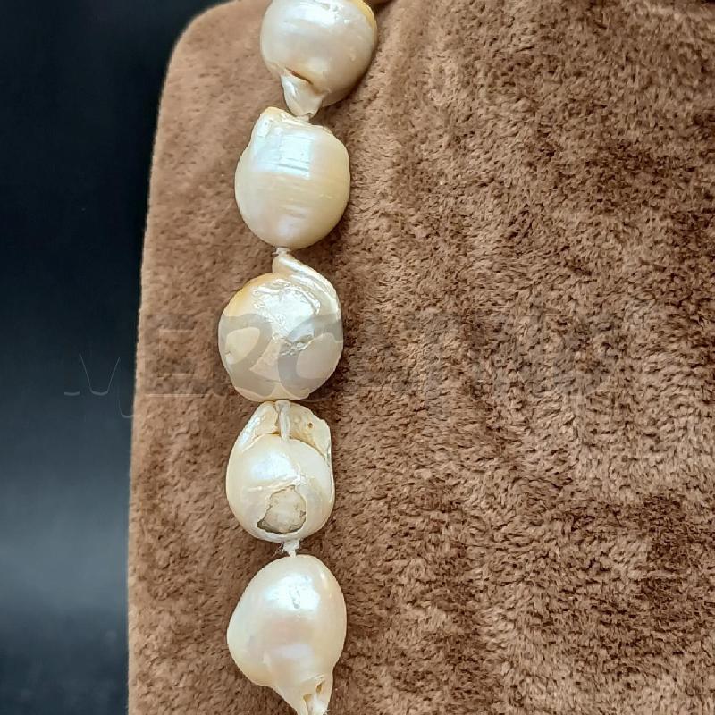 COLLANA PERLE ASIMMETRICHE CHIUSURA ARG | Mercatino dell'Usato Roma garbatella 3