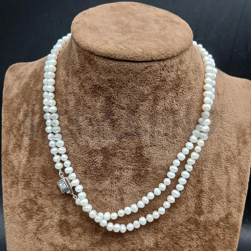 COLLANA PERLE DET CHIUSURA ARG  | Mercatino dell'Usato Roma garbatella 1