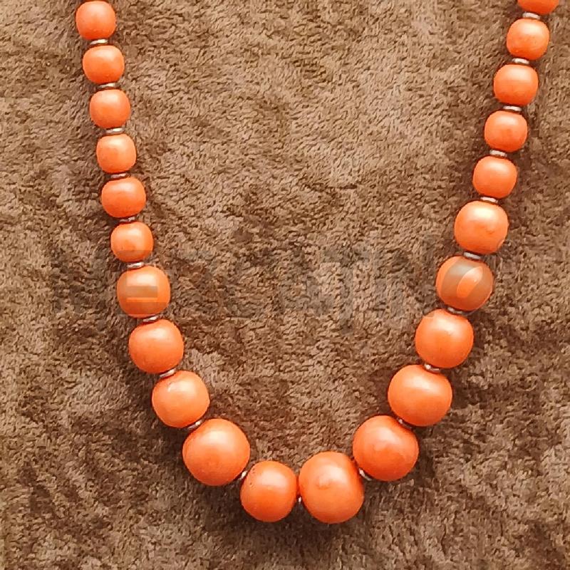 COLLANA PERLINE ARANCIONE | Mercatino dell'Usato Roma garbatella 2