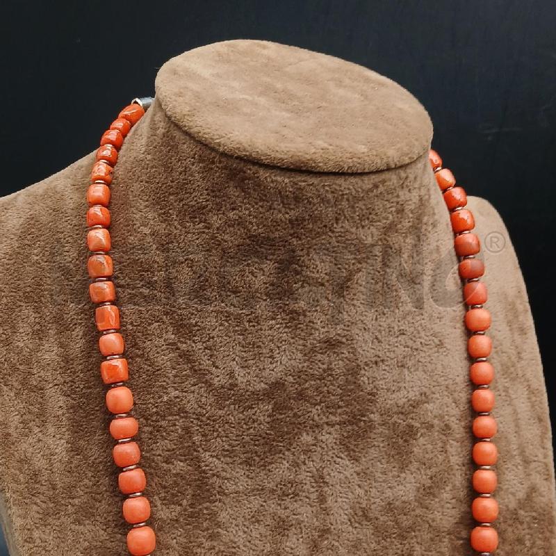 COLLANA PERLINE ARANCIONE | Mercatino dell'Usato Roma garbatella 3