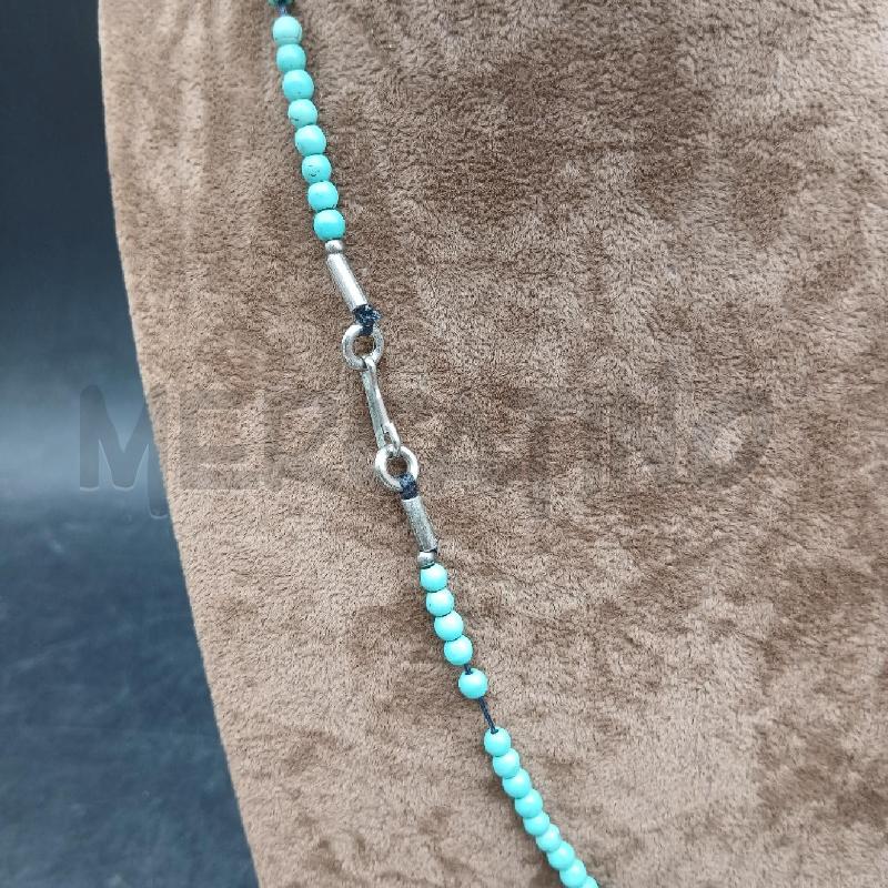 COLLANA PIASTRINE AZZURRA  | Mercatino dell'Usato Roma garbatella 3