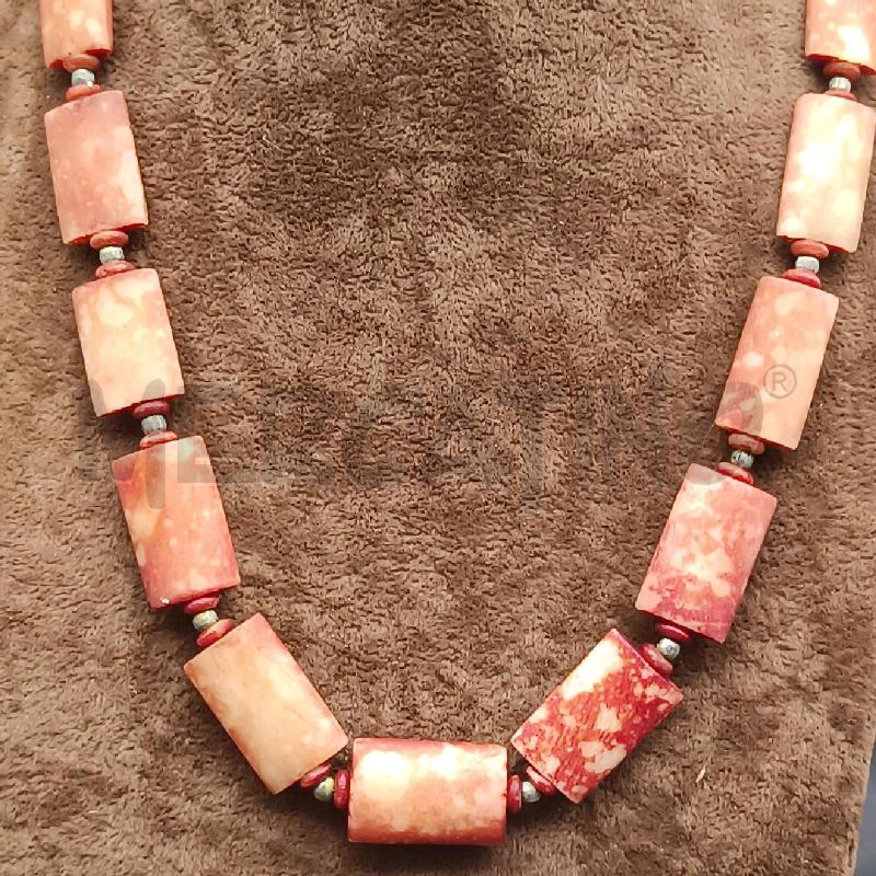 COLLANA PIASTRINE BEIGE ROSSO  | Mercatino dell'Usato Roma garbatella 2