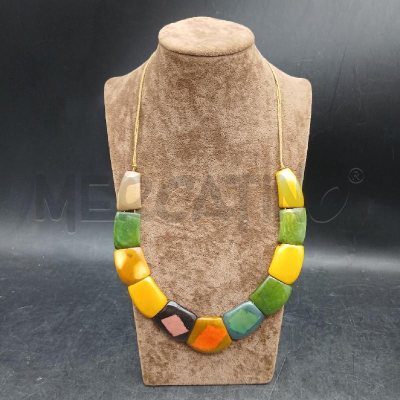 COLLANA PIASTRINE GIALLO VERDE | Mercatino dell'Usato Roma garbatella 1