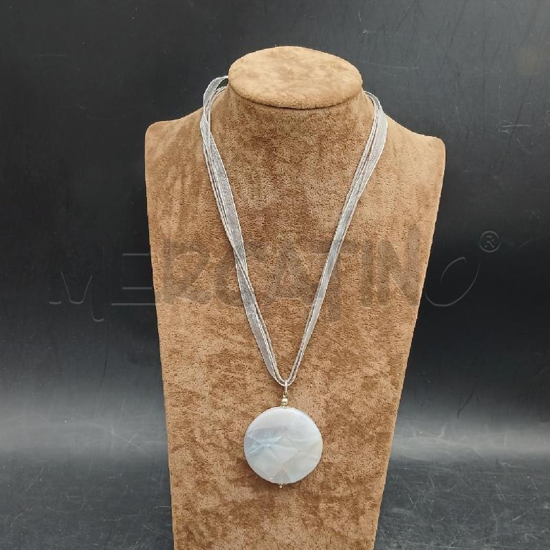 COLLANA PIETRA GRIGIO  | Mercatino dell'Usato Roma garbatella 1