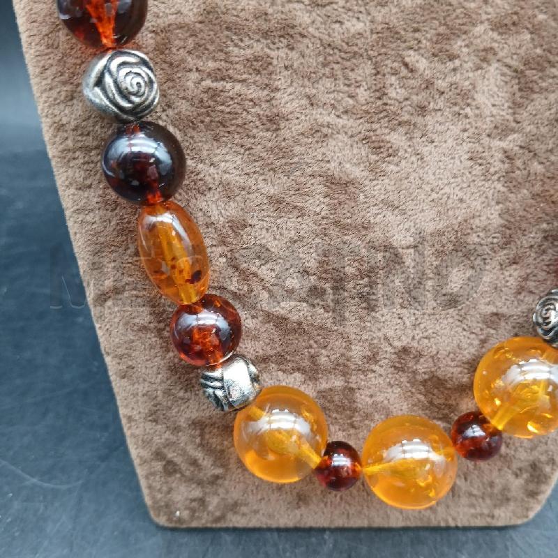 COLLANA PIETRE AERANCIONE DET CHIUSURA ARG  | Mercatino dell'Usato Roma garbatella 2