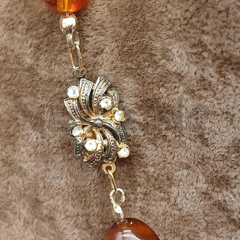 COLLANA PIETRE AERANCIONE DET CHIUSURA ARG  | Mercatino dell'Usato Roma garbatella 3