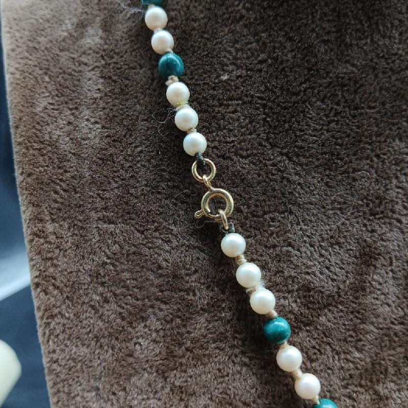 COLLANA PIETRE BIANCO VERDE | Mercatino dell'Usato Roma garbatella 3