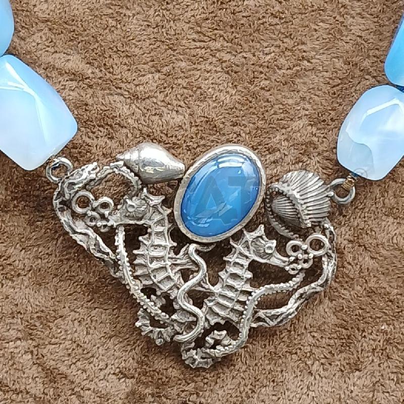 COLLANA PIETRE BLU CAVALLUCCI  | Mercatino dell'Usato Roma garbatella 2