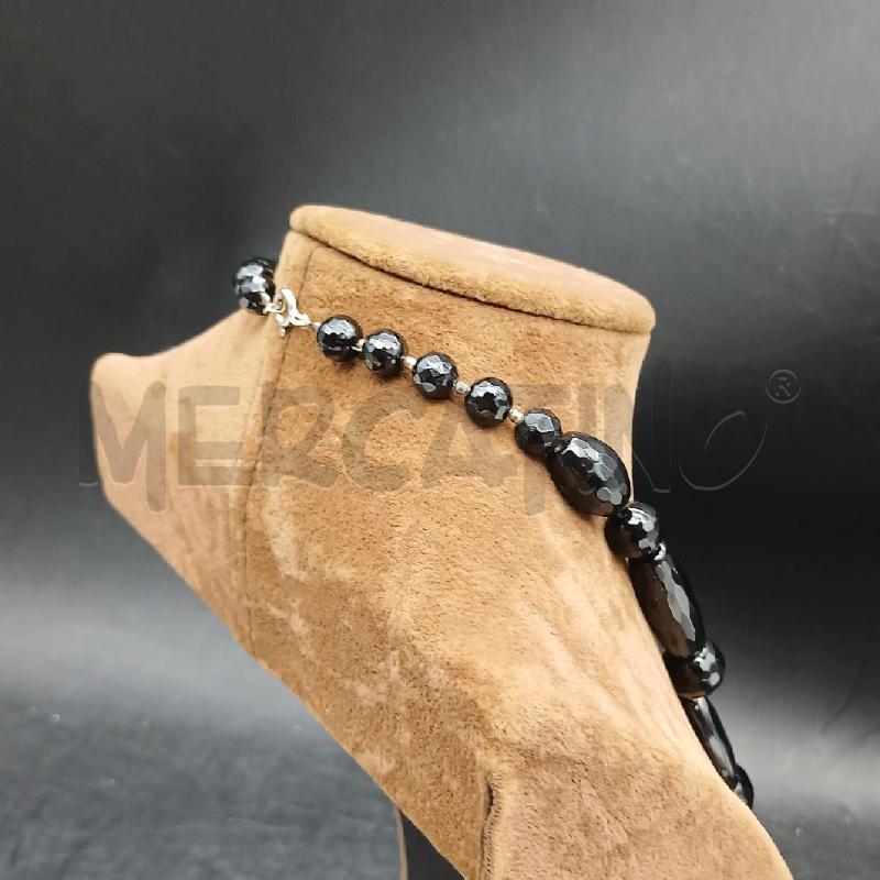 COLLANA PIETRE NERE CIONDOLO | Mercatino dell'Usato Roma garbatella 3