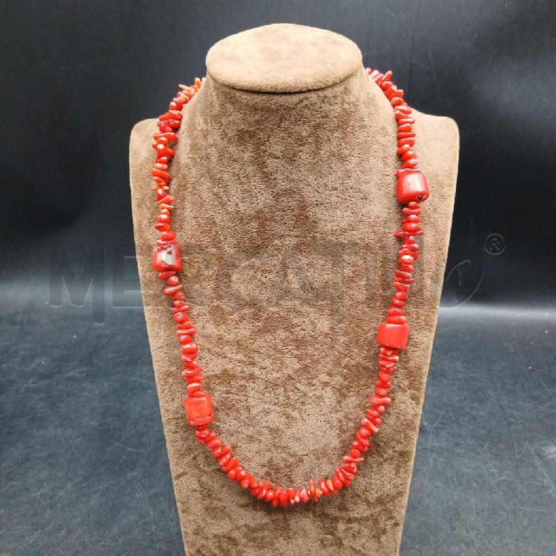 COLLANA PIETRE ROSSA | Mercatino dell'Usato Roma garbatella 1