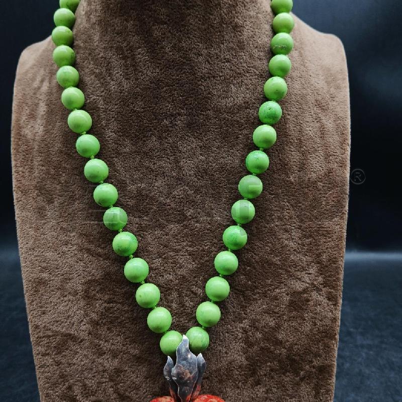 COLLANA PIETRE VERDE CIONDOLO CUORE | Mercatino dell'Usato Roma garbatella 3