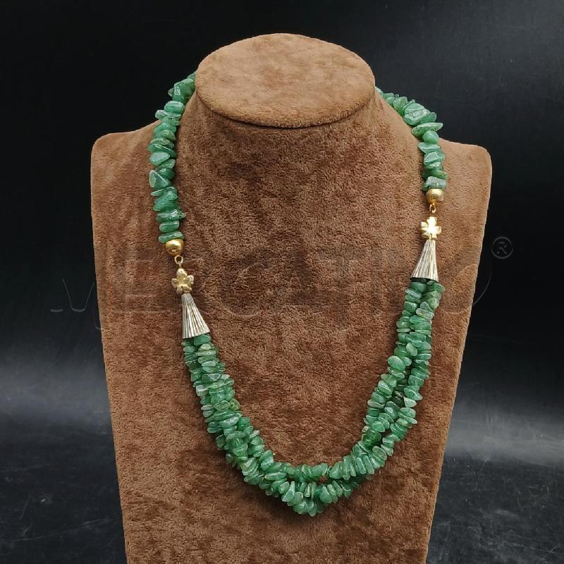 COLLANA PIETRE VERDE SASSOLINI  | Mercatino dell'Usato Roma garbatella 1