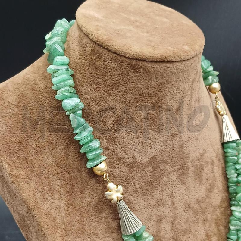 COLLANA PIETRE VERDE SASSOLINI  | Mercatino dell'Usato Roma garbatella 3