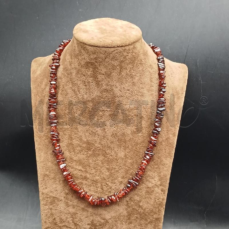 COLLANA PIETRINE ROSSE SCURO  | Mercatino dell'Usato Roma garbatella 1