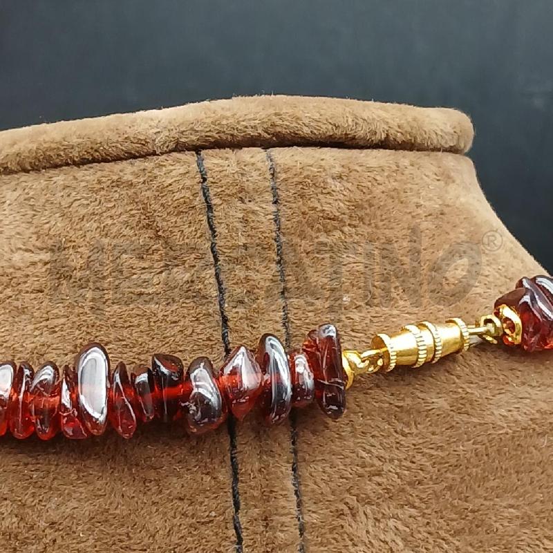 COLLANA PIETRINE ROSSE SCURO  | Mercatino dell'Usato Roma garbatella 4