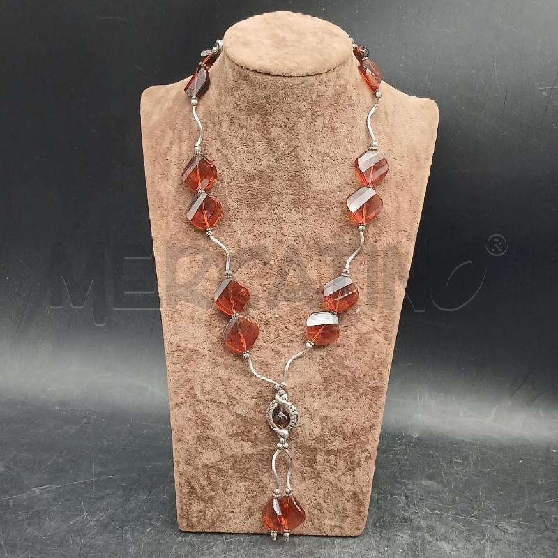 COLLANA QUADRI ARANCIO  | Mercatino dell'Usato Roma garbatella 1