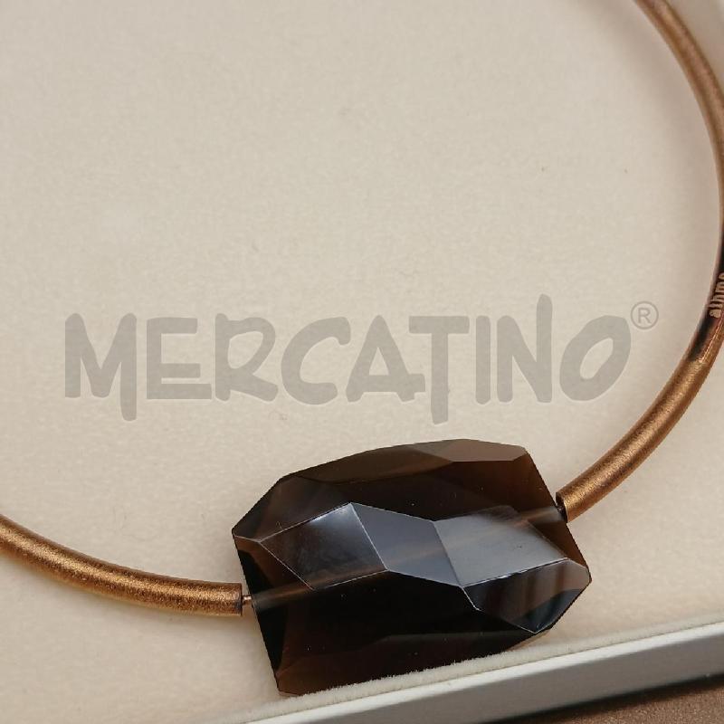 COLLANA RIGIDA ATHMO SFERA BRONZO PIETRA FUME | Mercatino dell'Usato Roma garbatella 3