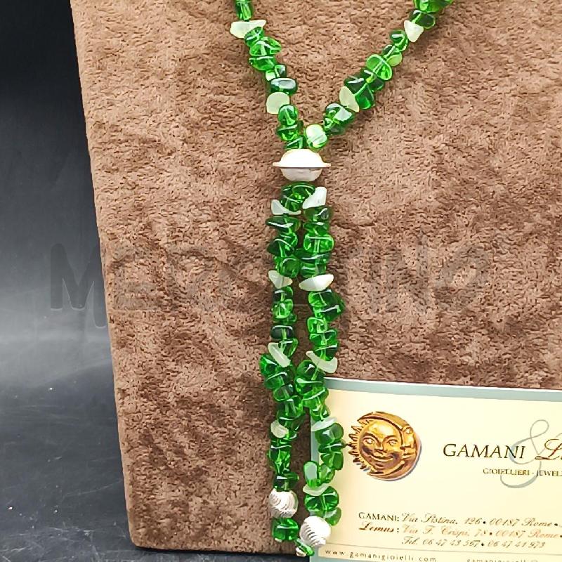 COLLANA SASSOLINI VERDE INSERT ARG | Mercatino dell'Usato Roma garbatella 2