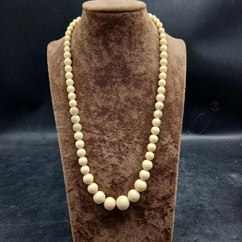 COLLANA SFERE BEIGE | Mercatino dell'Usato Roma garbatella 1