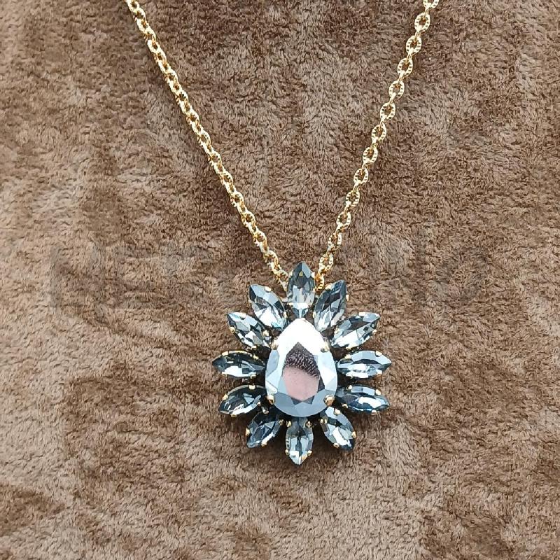 COLLANA SODINI GOCCIA GRIGIO  | Mercatino dell'Usato Roma garbatella 2