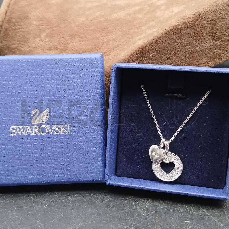COLLANA SWAROVSKI CIONDOLO CUORE GLITTER | Mercatino dell'Usato Roma garbatella 1