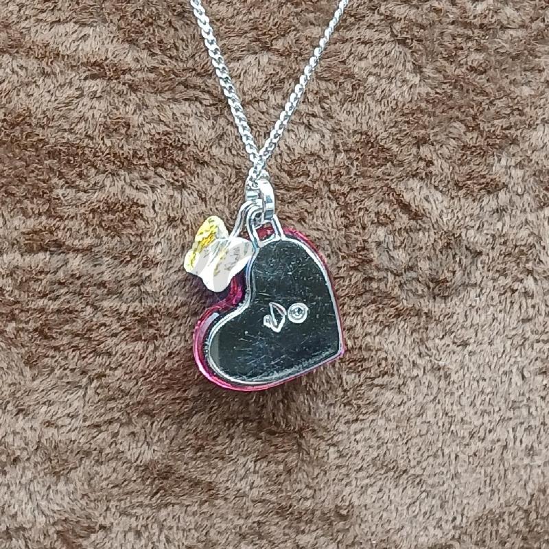 COLLANA SWAROVSKI CIONDOLO CUORE ROSA  | Mercatino dell'Usato Roma garbatella 3