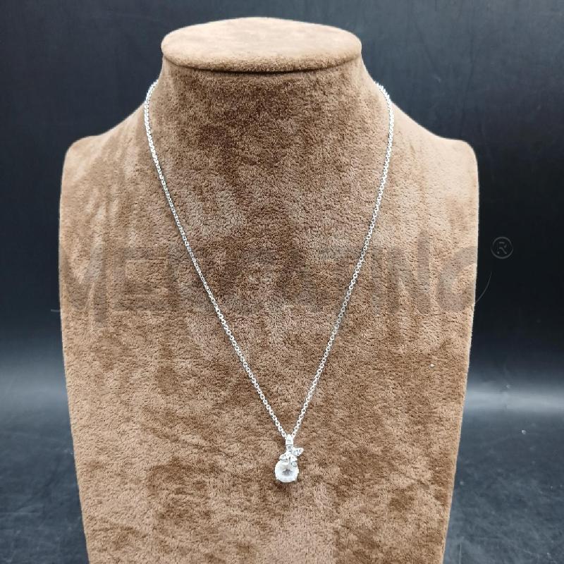 COLLANA SWAROVSKI CIONDOLO PUNTO LUCE BIANCO  | Mercatino dell'Usato Roma garbatella 1