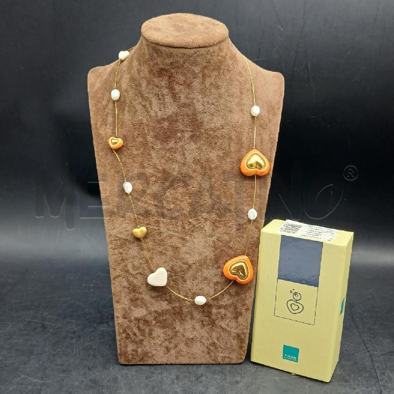 COLLANA THUN DET CUORE ARANCIONE  | Mercatino dell'Usato Roma garbatella 1