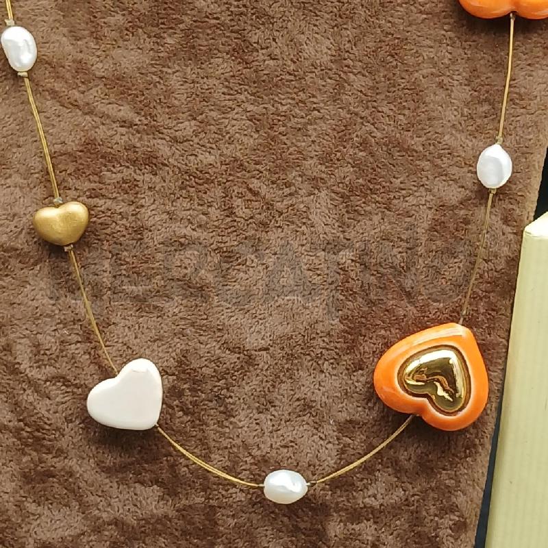 COLLANA THUN DET CUORE ARANCIONE  | Mercatino dell'Usato Roma garbatella 2