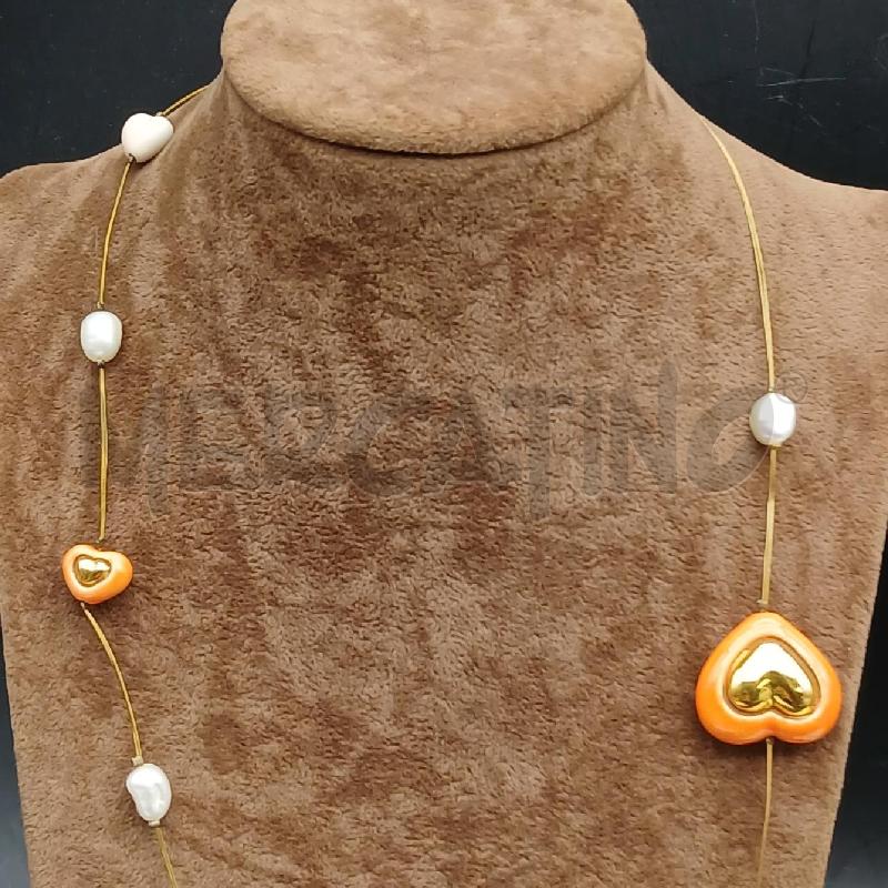 COLLANA THUN DET CUORE ARANCIONE  | Mercatino dell'Usato Roma garbatella 3