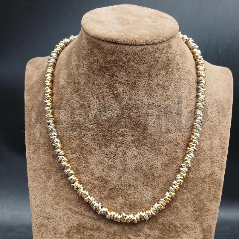 COLLANA UOMO CERCHI ARG E DORATI  | Mercatino dell'Usato Roma garbatella 1