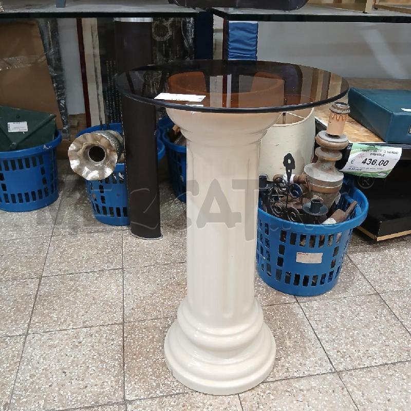 COLONNA CERAMICA BIANCA PIANO VETRO FUMÈ | Mercatino dell'Usato Roma garbatella 1