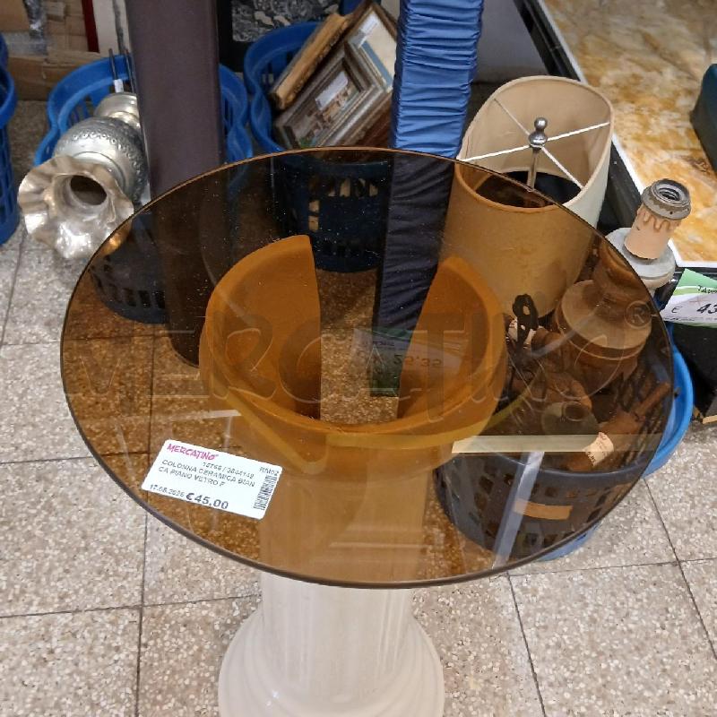 COLONNA CERAMICA BIANCA PIANO VETRO FUMÈ | Mercatino dell'Usato Roma garbatella 2