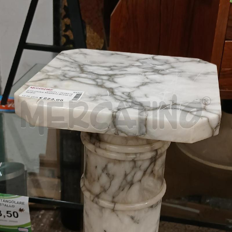 COLONNA MARMO BIANCO NERO | Mercatino dell'Usato Roma garbatella 3