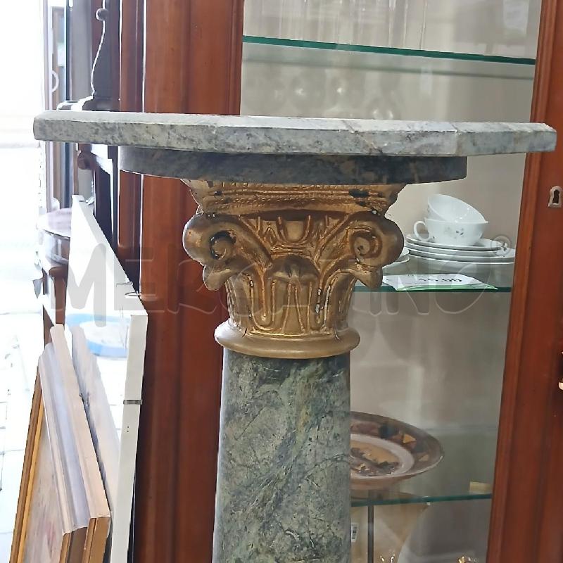 COLONNA MARMO VERDE B/MET DORATO | Mercatino dell'Usato Roma garbatella 3