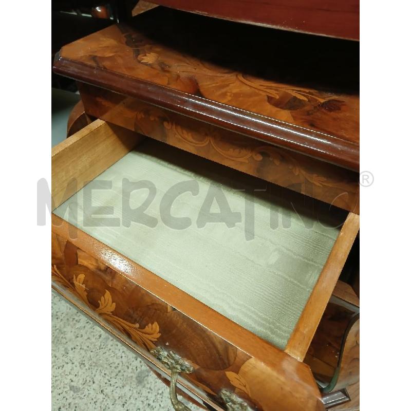 COMODINI COPPIA INTARSIATI 3 CASSETTI  | Mercatino dell'Usato Roma garbatella 3