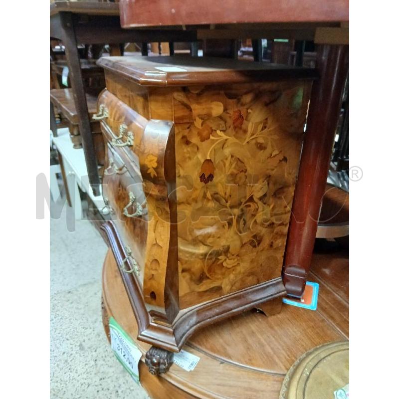COMODINI COPPIA INTARSIATI 3 CASSETTI  | Mercatino dell'Usato Roma garbatella 4