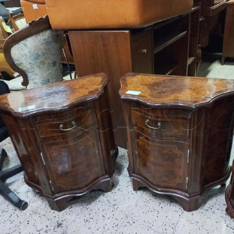 COMODINI COPPIA INTARSI 1/C 1/A | Mercatino dell'Usato Roma garbatella 4