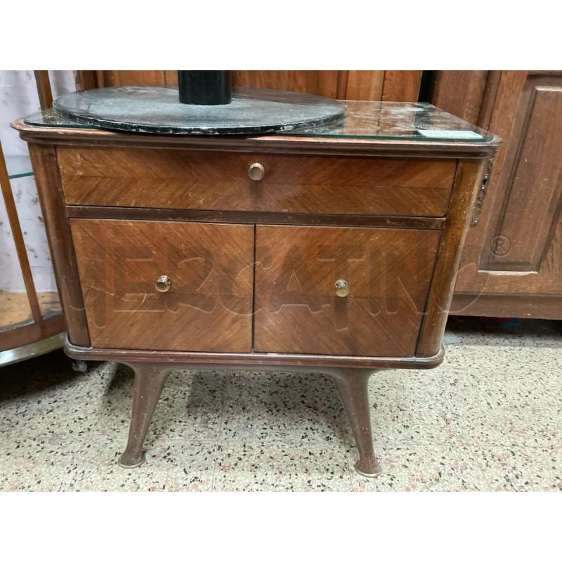 COMODINO 2 A 1 C PIANO VETRO  | Mercatino dell'Usato Roma garbatella 1