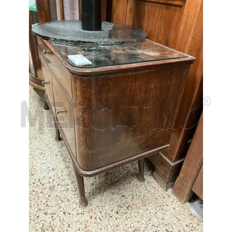 COMODINO 2 A 1 C PIANO VETRO  | Mercatino dell'Usato Roma garbatella 2
