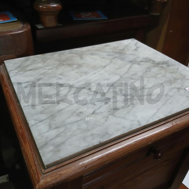 COMODINO PIANO MARMO GRIGIO  | Mercatino dell'Usato Roma garbatella 2