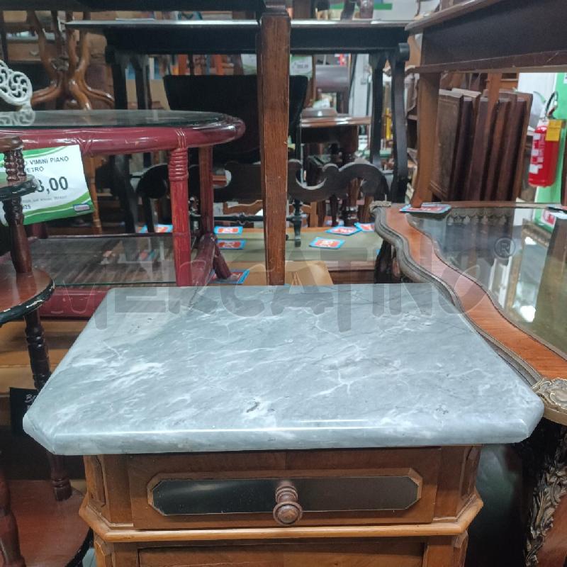 COPPIA COMODINI 1 ANTA + 1 CASSETTO PIANO MARMO GRIGIO  | Mercatino dell'Usato Roma garbatella 3