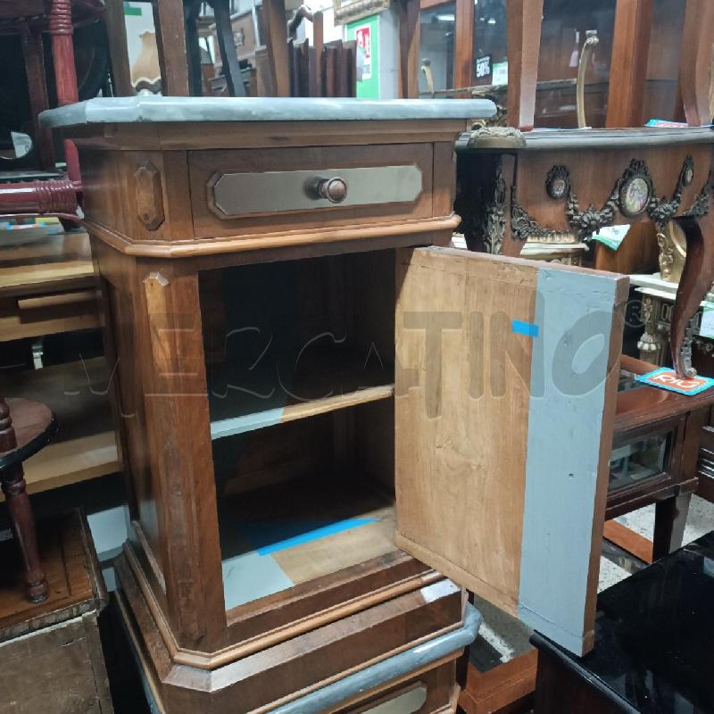 COPPIA COMODINI 1 ANTA + 1 CASSETTO PIANO MARMO GRIGIO  | Mercatino dell'Usato Roma garbatella 4
