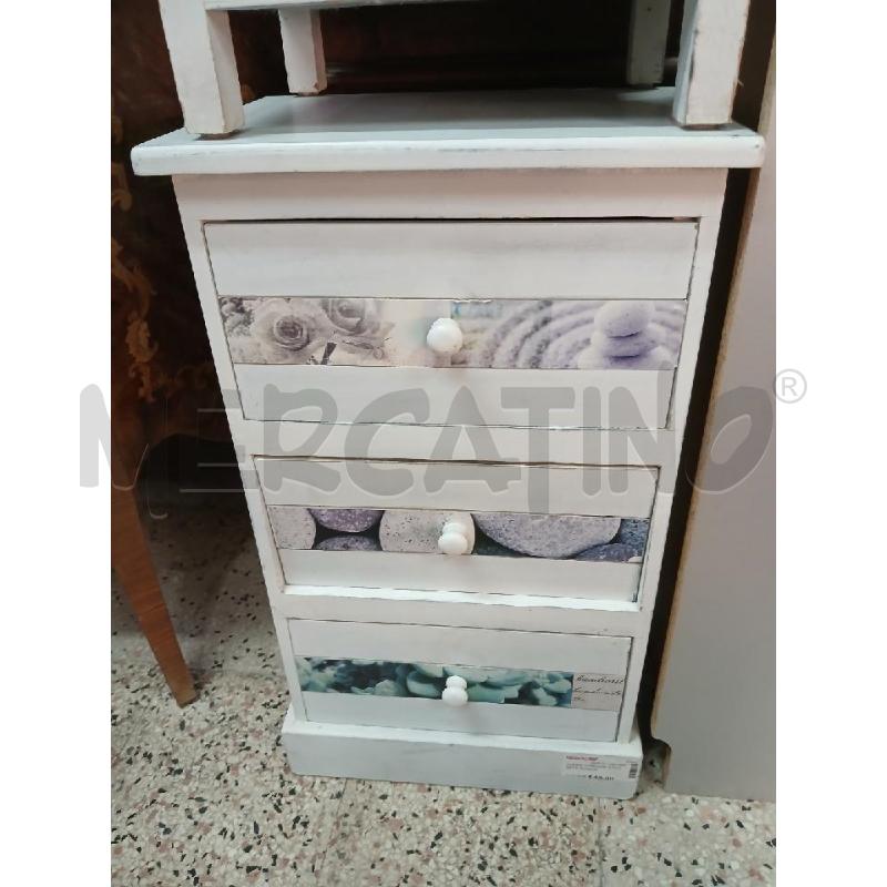 COPPIA COMODINI 3 CASSETTI BIANCHI | Mercatino dell'Usato Roma garbatella 1