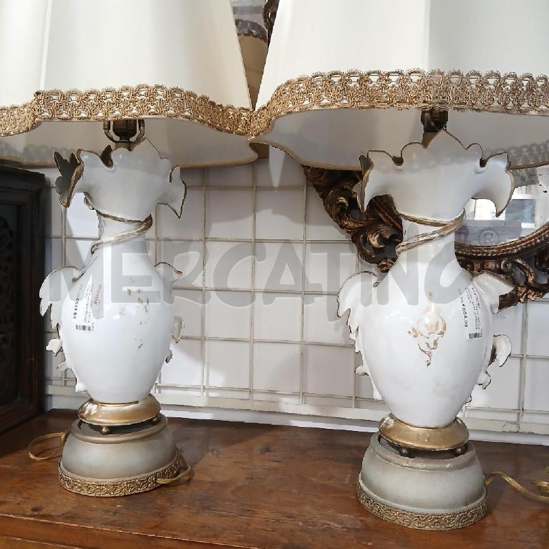 COPPIA LAMPADE FRANCESI DIPINTE | Mercatino dell'Usato Roma garbatella 4